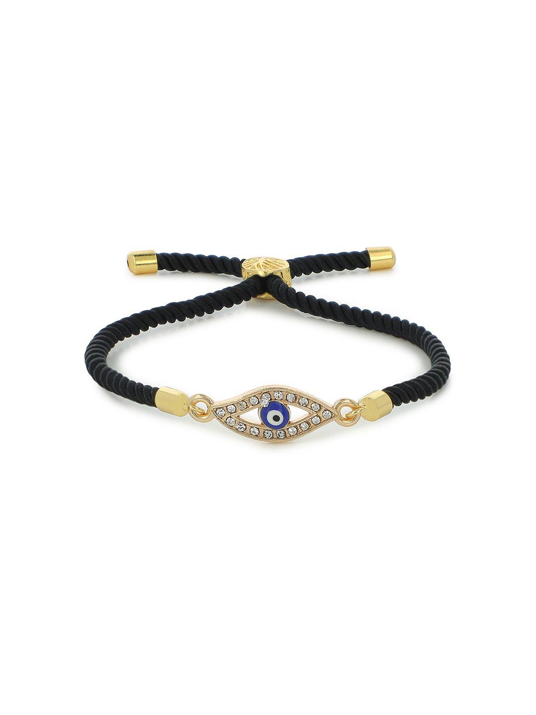 el regalo unisex black & gold-toned charm bracelet