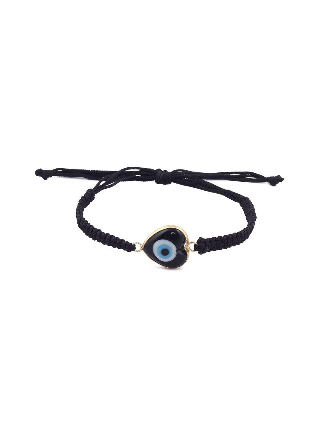 el regalo unisex black  blue handcrafted evil eye charm bracelet