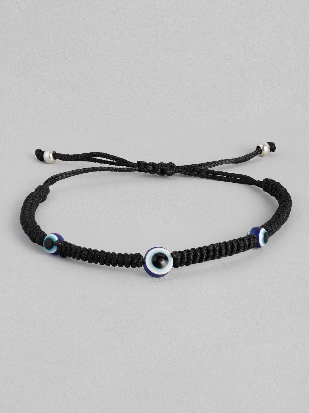 el regalo unisex black handcrafted evil eye beaded charm bracelet