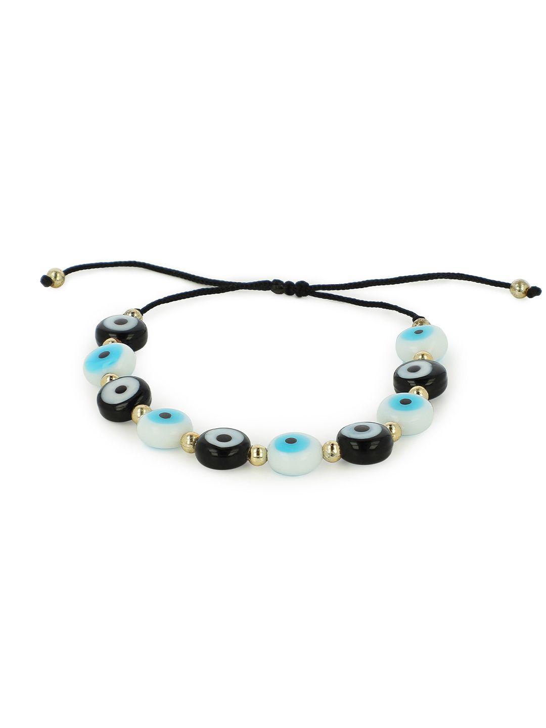 el regalo unisex blue & white handcrafted charm bracelet