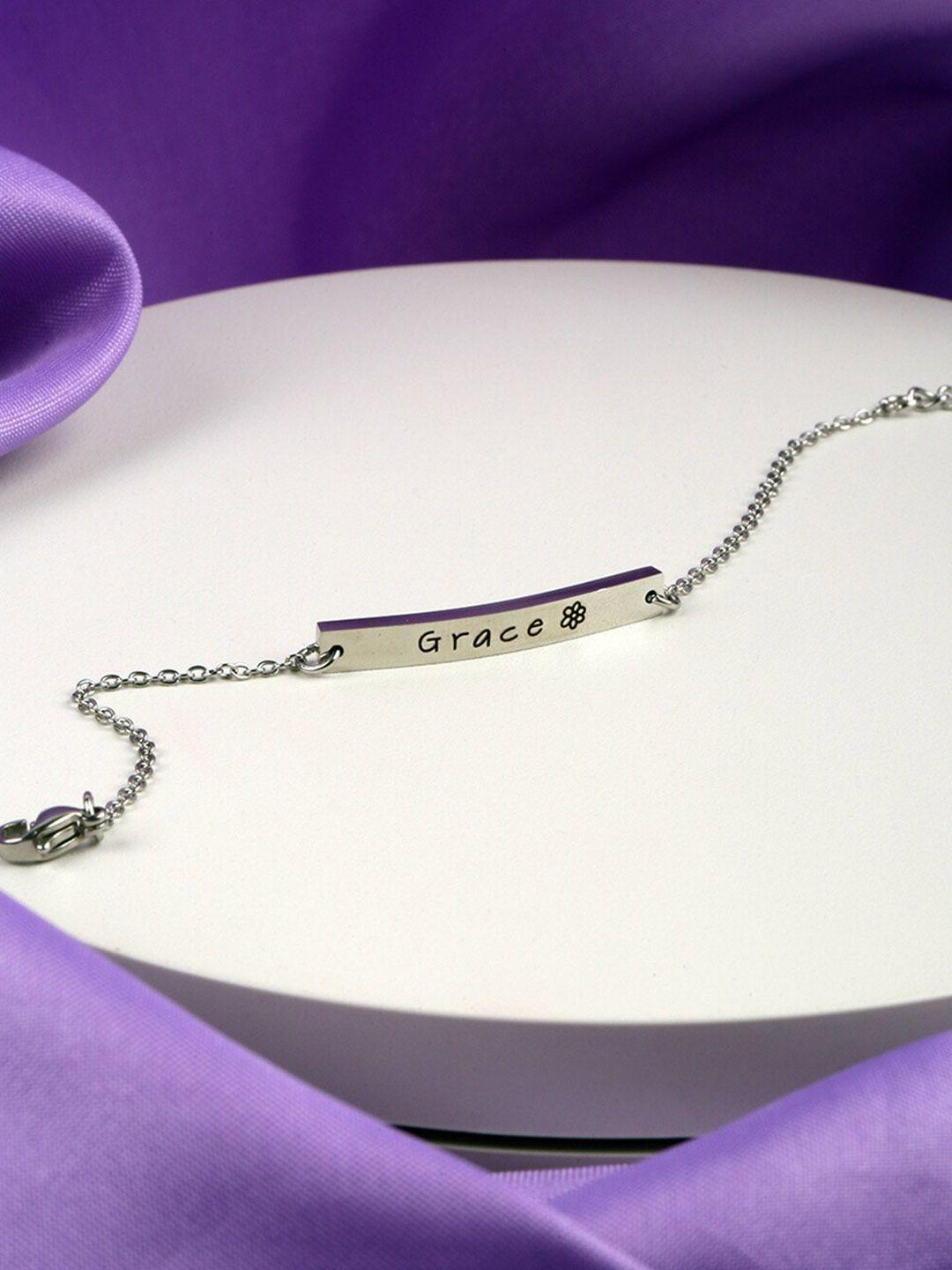 el regalo unisex kids silver-plated link bracelet