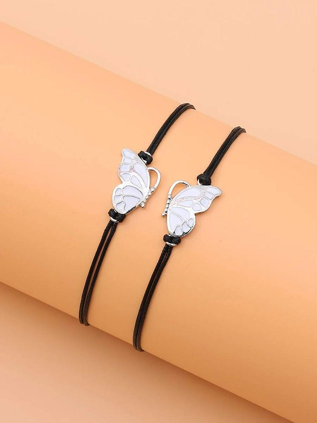 el regalo unisex pack of 2 butterfly bracelet