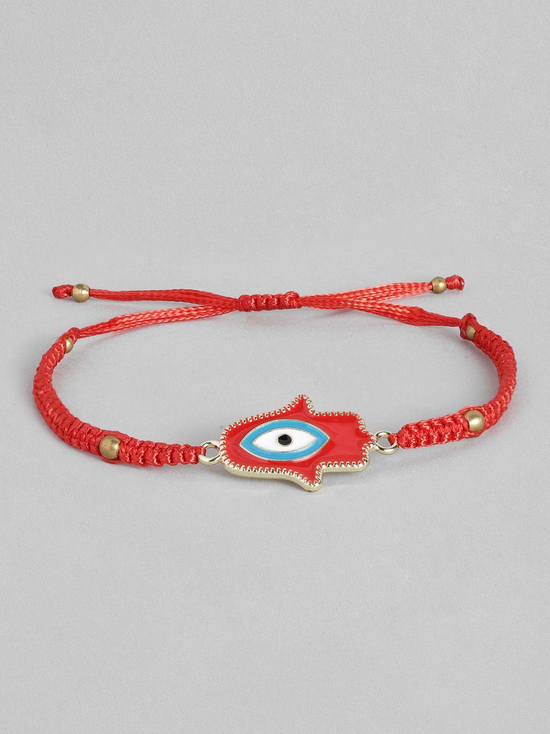 el regalo unisex red & gold-toned charm bracelet