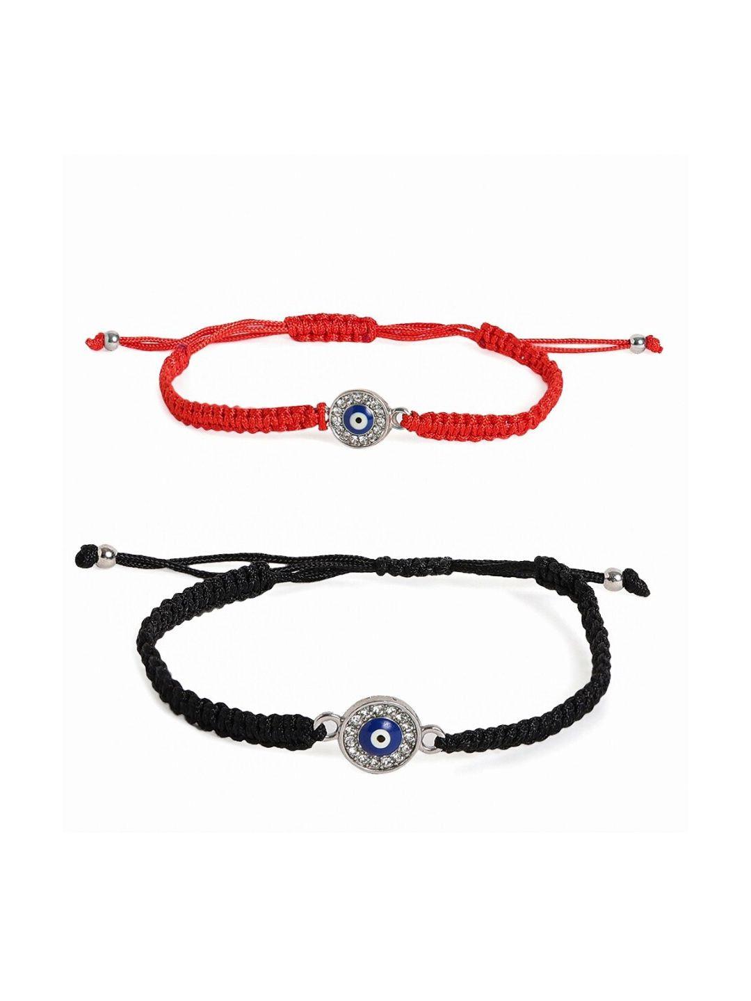 el regalo unisex set of 2 evil eye multistrand bracelets