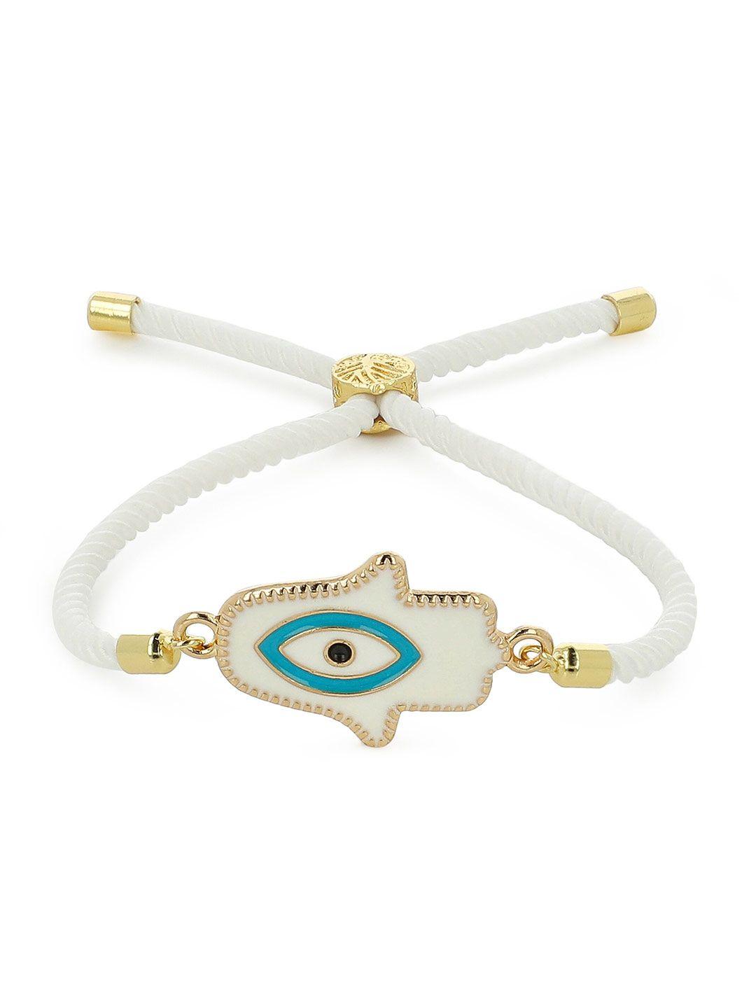 el regalo unisex white & gold-toned wraparound bracelet