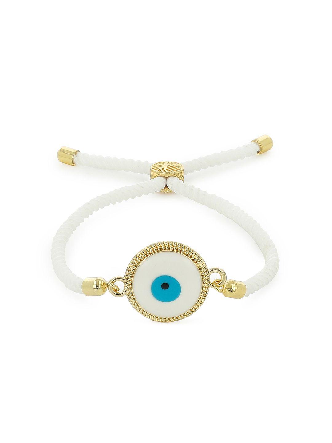 el regalo unisex white & gold-toned wraparound bracelet