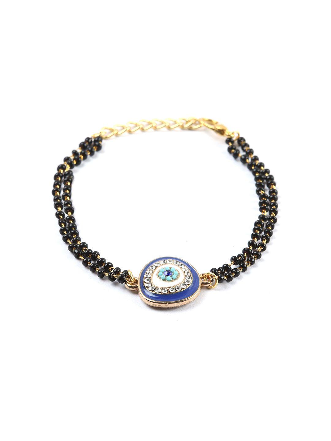 el regalo women black & blue charm bracelet