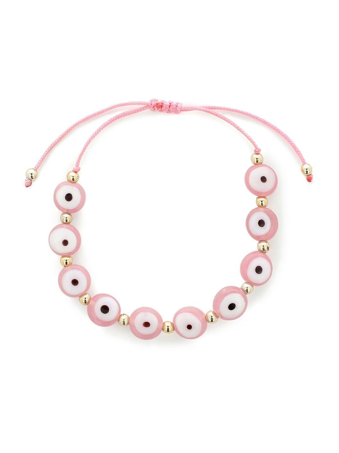 el regalo women pink & white wraparound bracelet