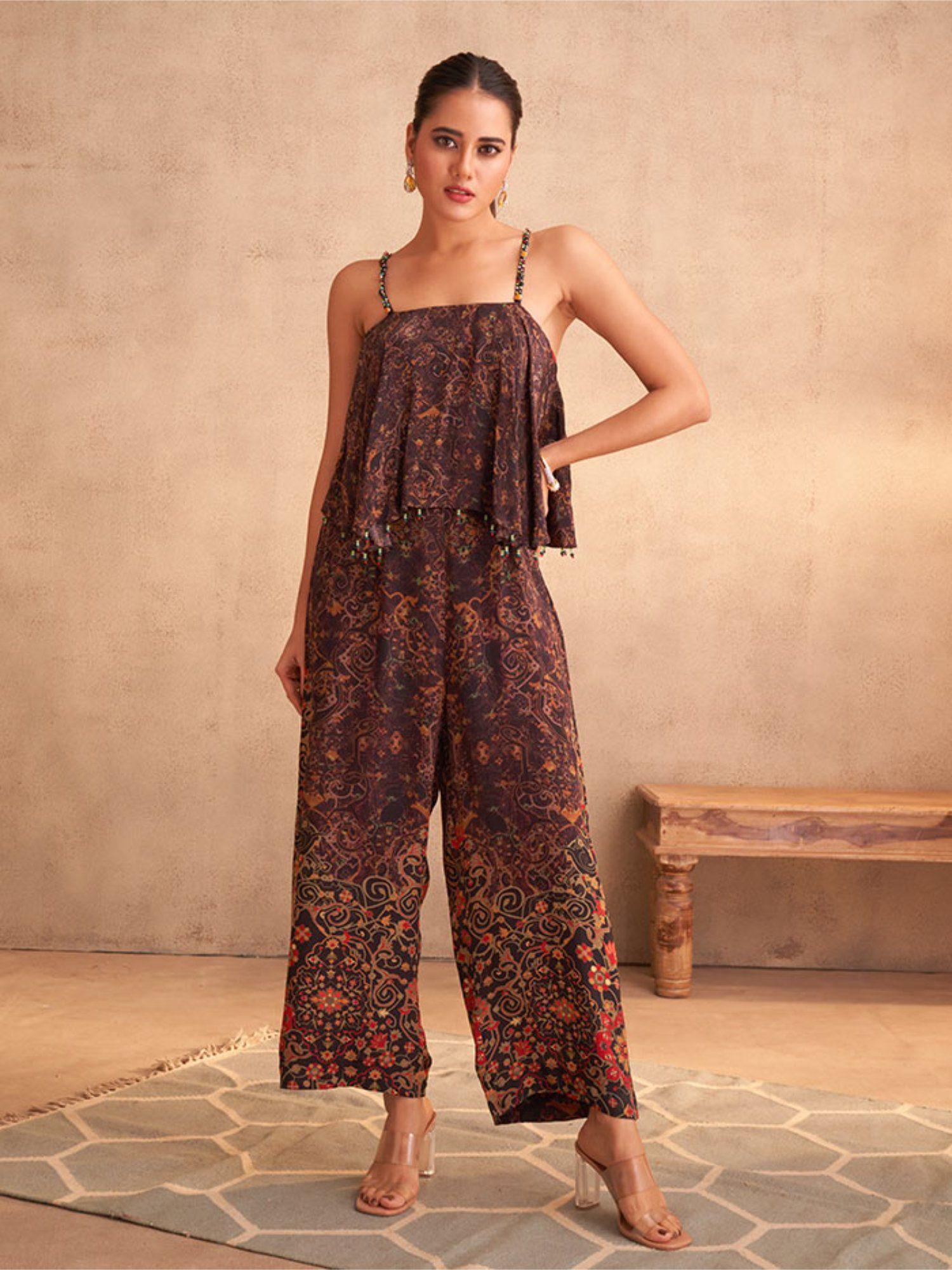 elaheh jumpsuit brown