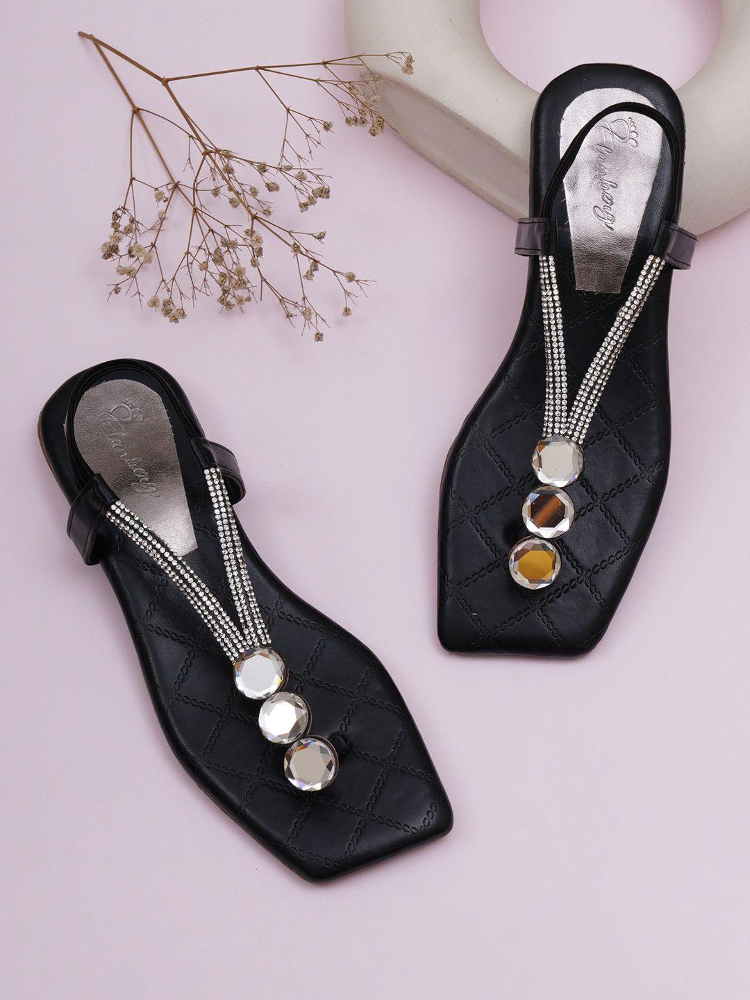 elanberg embellished open toe flats