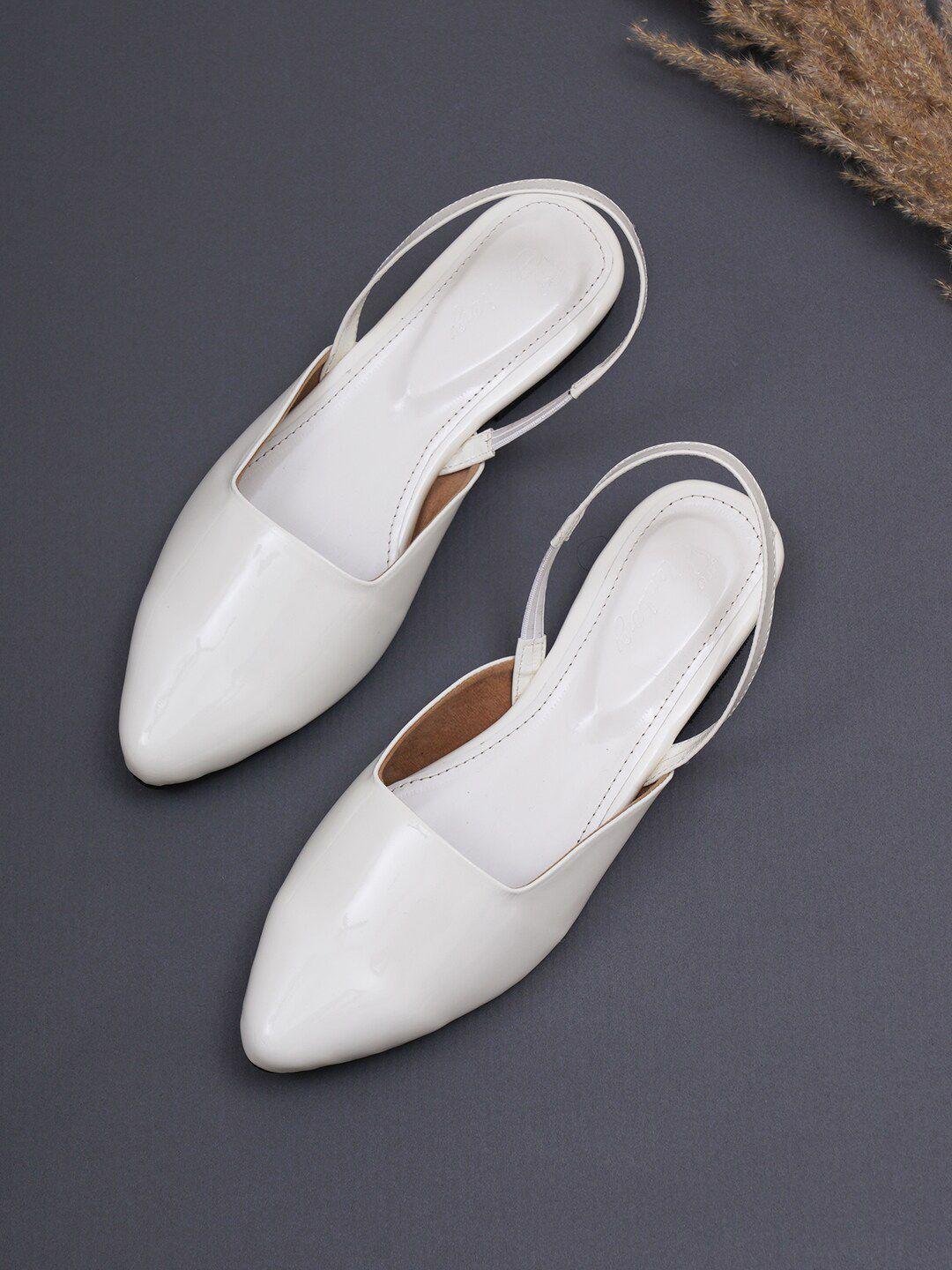 elanberg pointed toe sling back mules