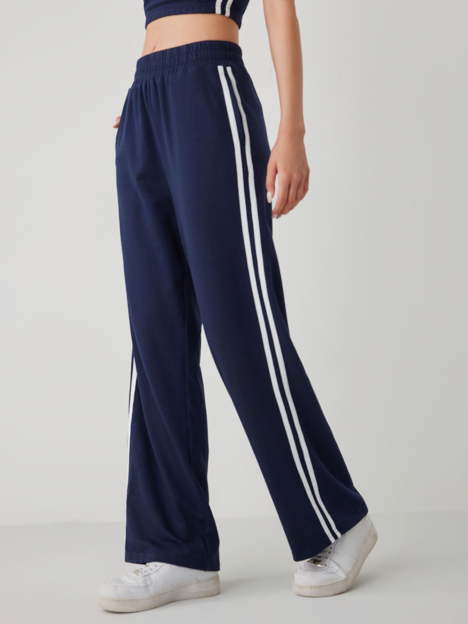 elastic waist contrasting trim sweatpants