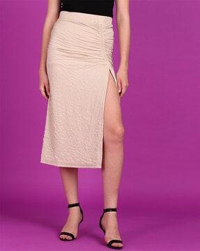 elasticated pencil skirt