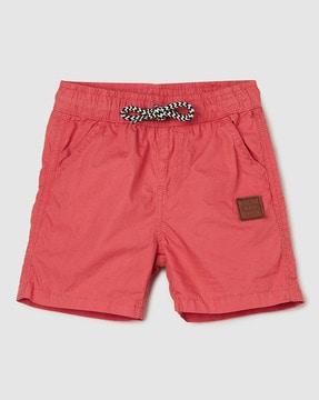 elasticated shorts with side-pockets