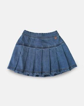elasticated waist a-line skirt
