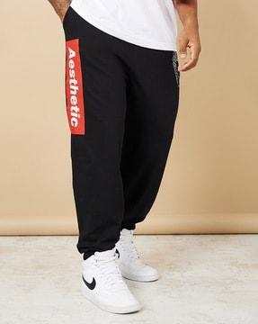 elasticated waist straight joggers