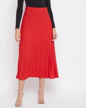 elasticated waistband flared skirt