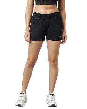 elasticated waistband shorts with contrast tapping