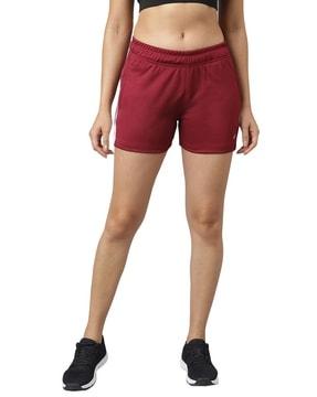 elasticated waistband shorts with contrast tapping