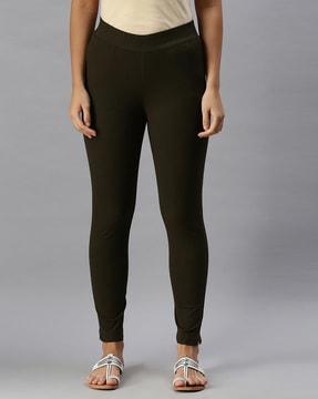 elasticated waistband straight fit pants