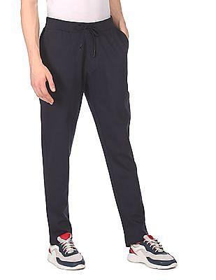 elasticized waist solid track pants