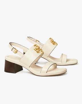 eleanor chunky heeled sandals with buckle closure