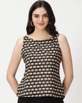 elephant print top