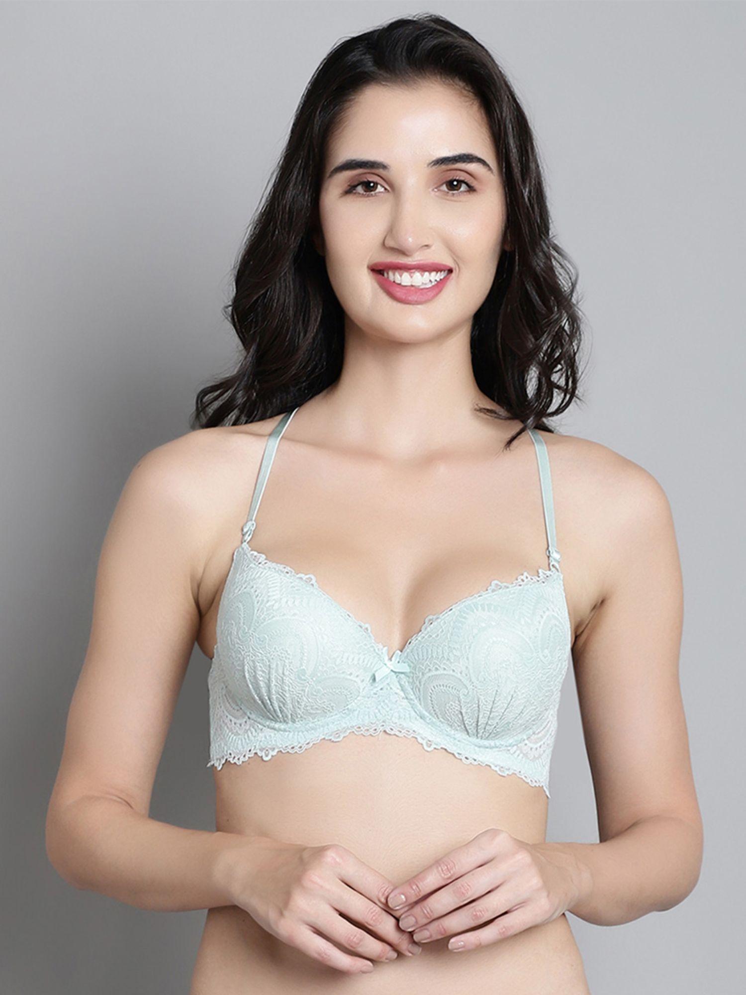 elevate your glamour lace brassiere green