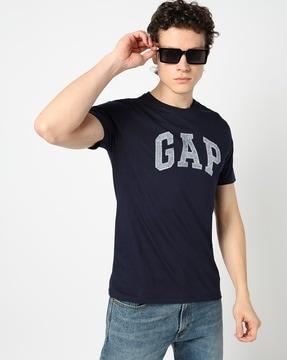 elevated applique logo round-neck t-shirt