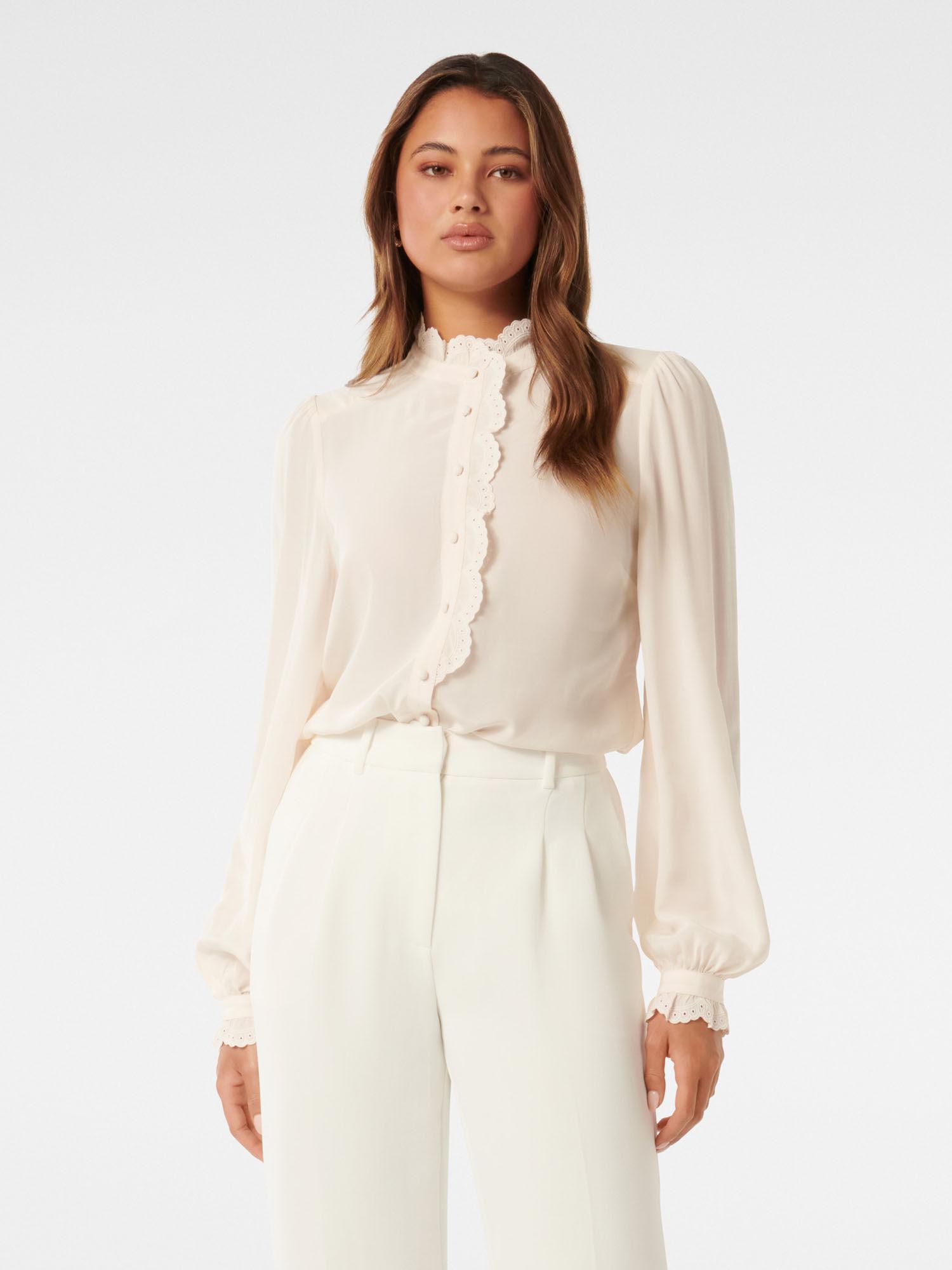 elfie embroidered frill blouse