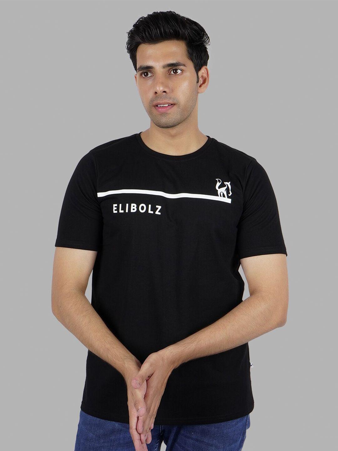 elibolz typography printed round neck cotton t-shirt