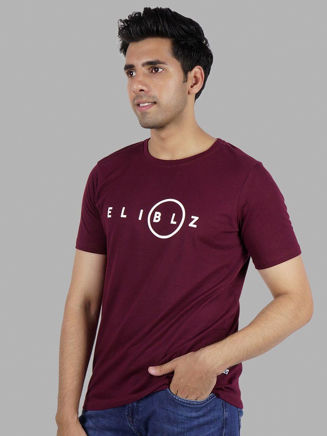 elibolz typography printed round neck regular fit cotton casual t-shirt