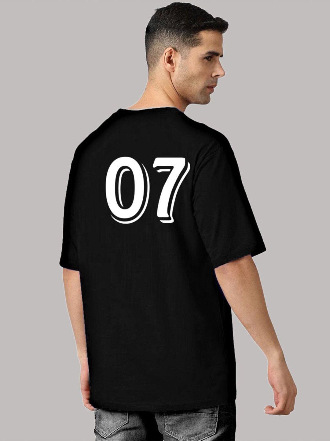 elibolz men black typography applique t-shirt