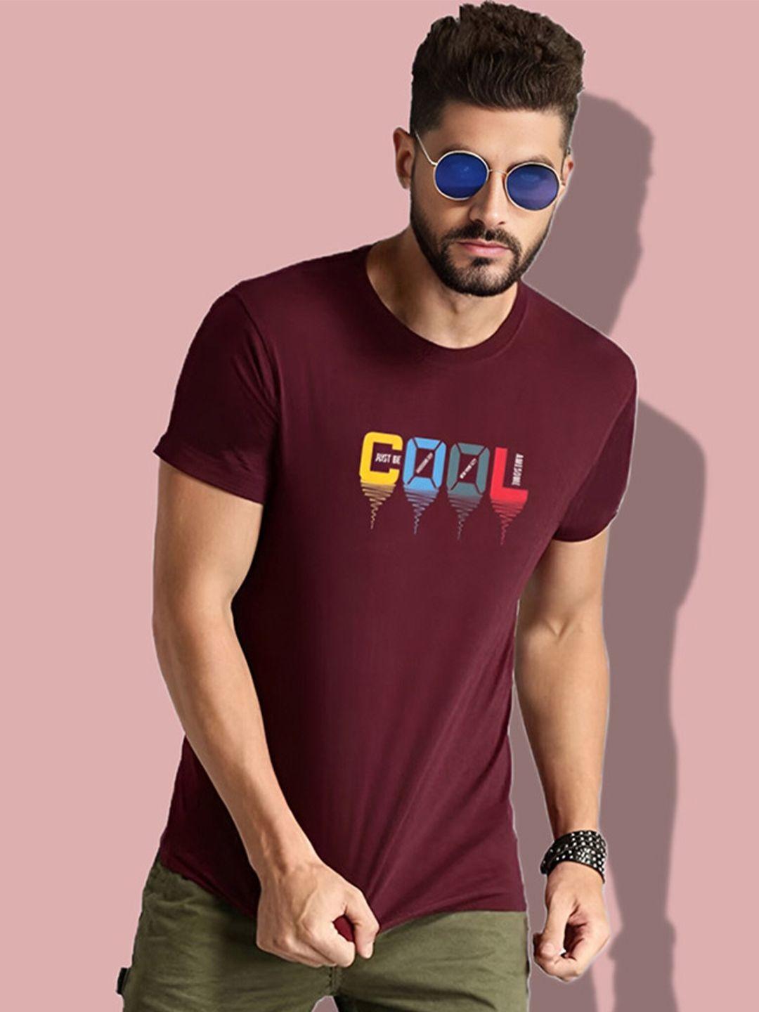 elibolz men v-neck applique t-shirt