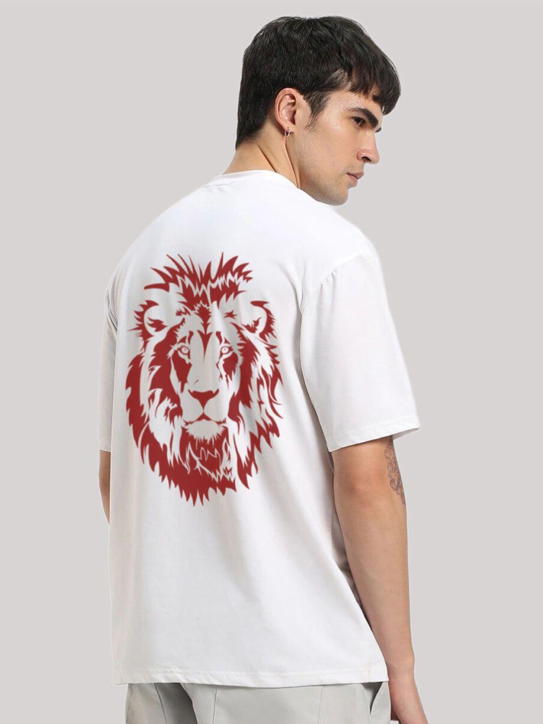 elibolz men white typography applique t-shirt