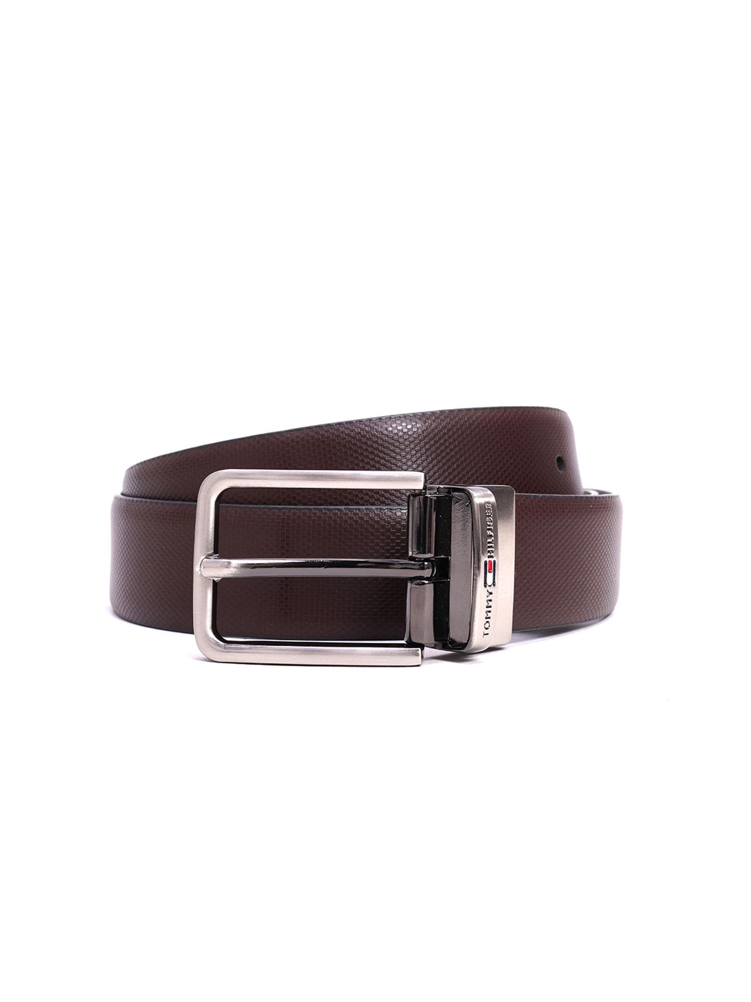 eliot men leather reversible belt - black & brown