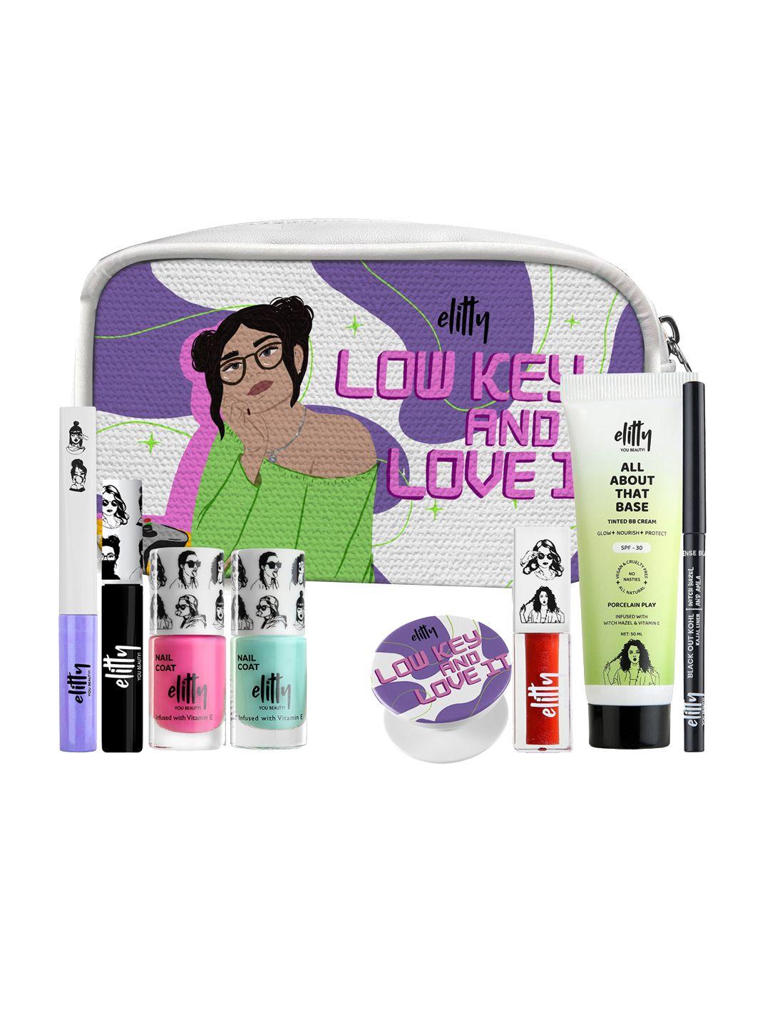 elitty low key and love it makeup kit 7 products 2 freebies &1 pouch