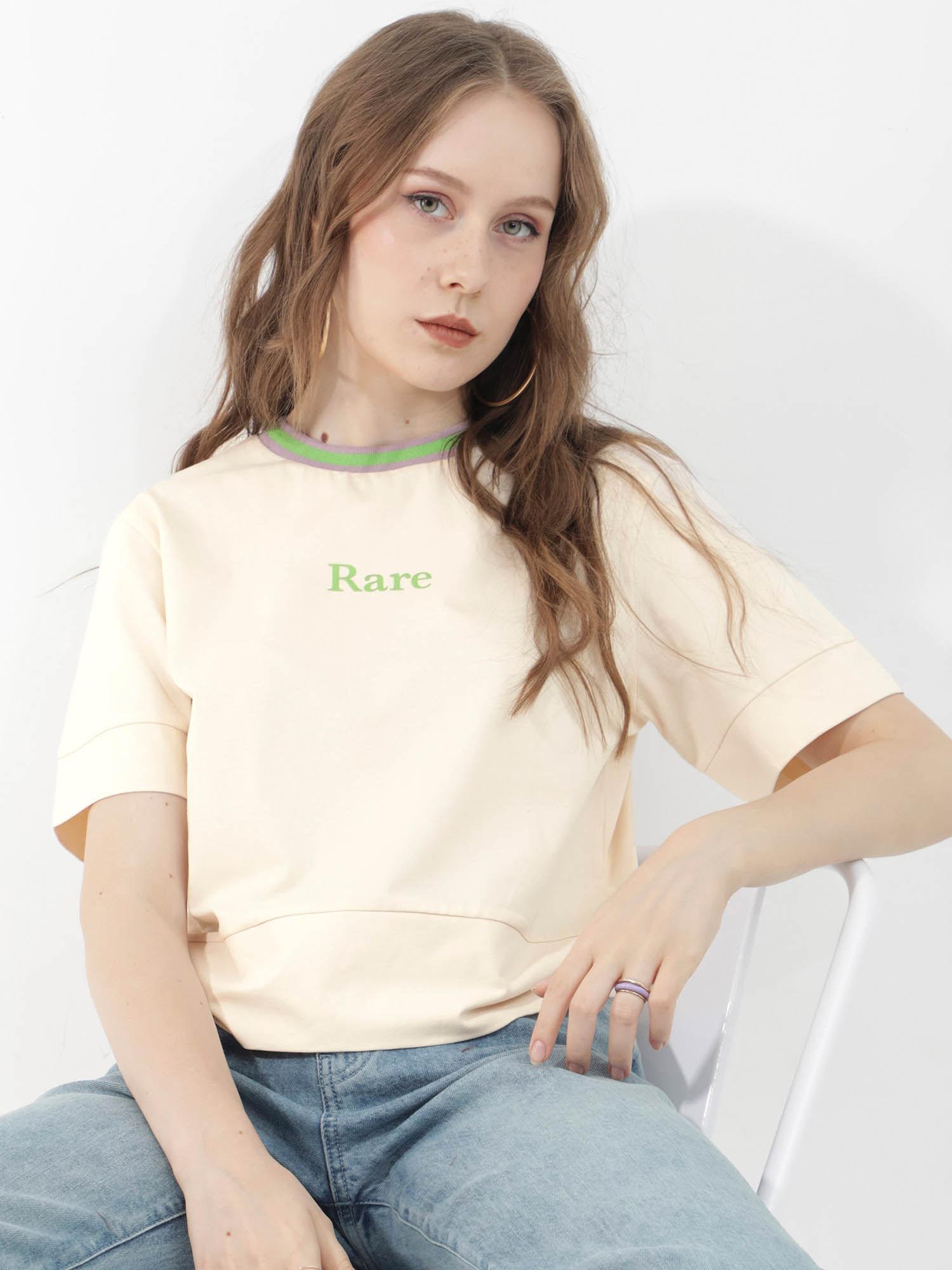 eliza light beige solid t-shirt