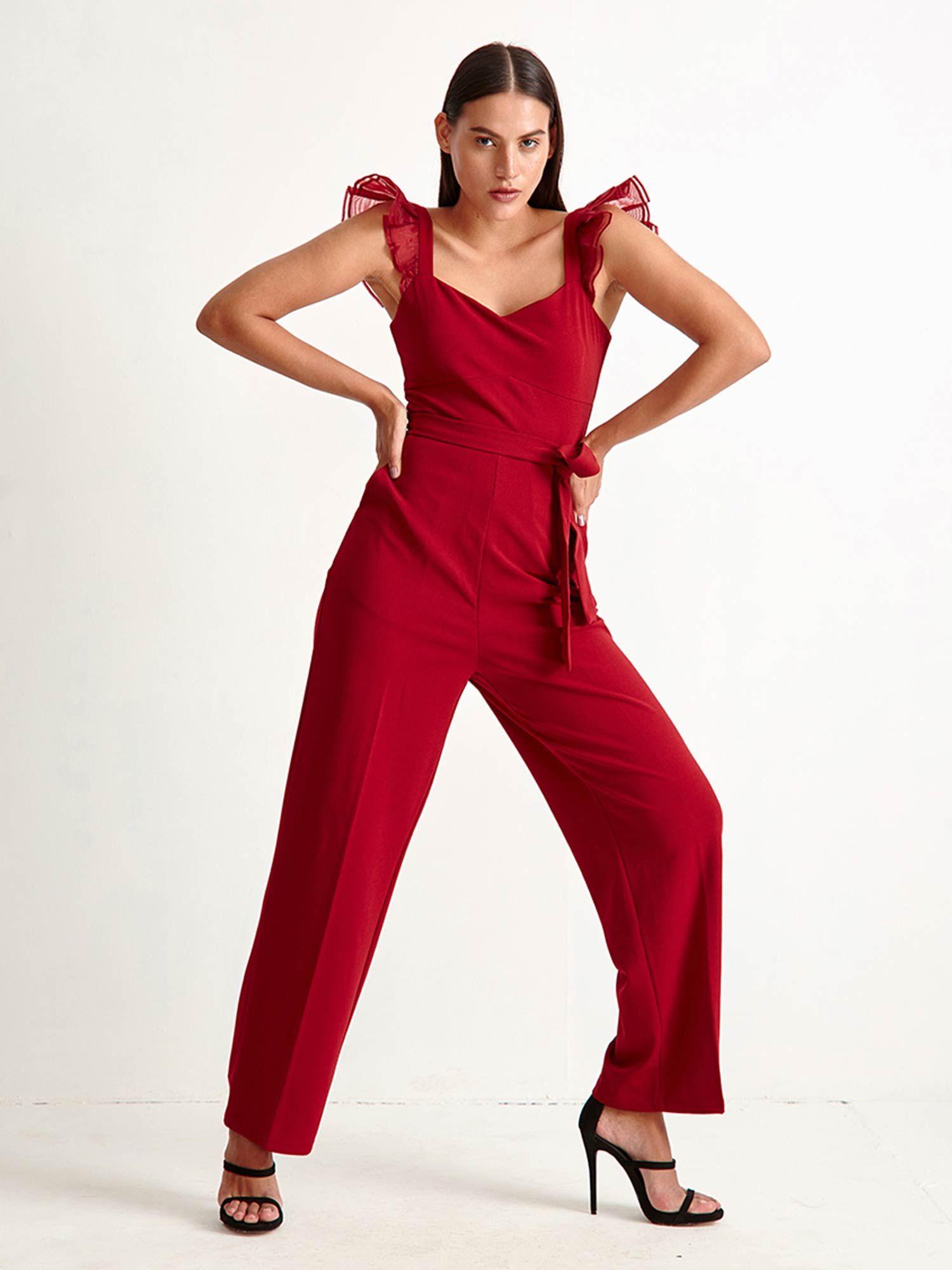 ella maroon jumpsuit