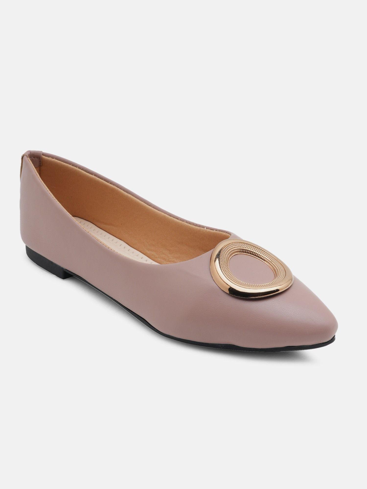 ella nude flat ballerina