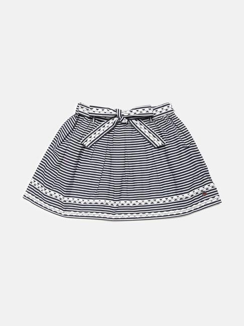 elle-kids-navy-cotton-printed-skirt