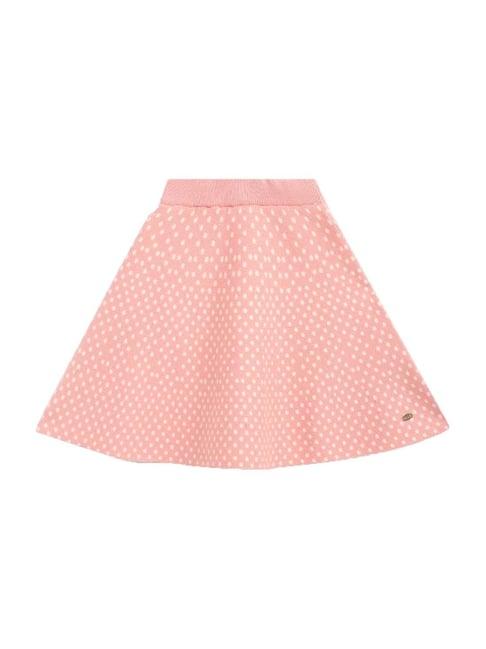 elle-kids-pink-cotton-printed-skirt