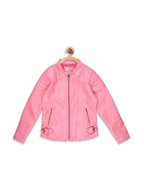 elle kids pink solid jacket