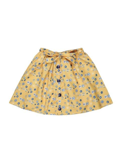 elle-kids-yellow-printed-skirt