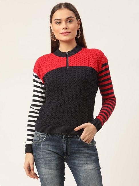 elle-multicolor-round-neck-sweater