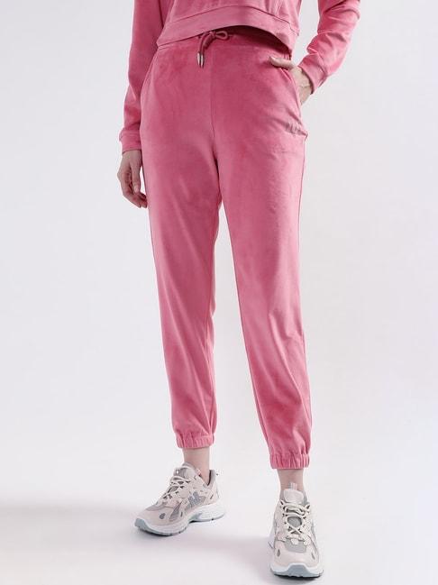 elle-pink-regular-fit-mid-rise-sweat-pants