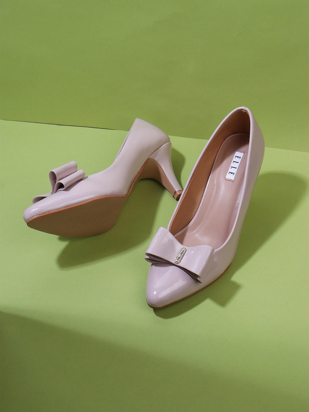 elle pointed toe slim pumps with bows