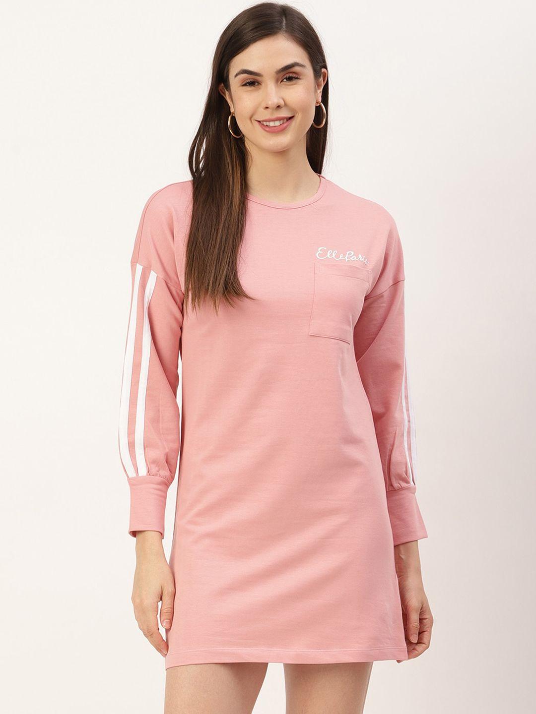 elle-women-pink-t-shirt-dress