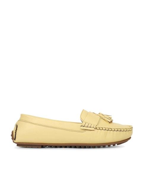 elle women's yellow casual loafers