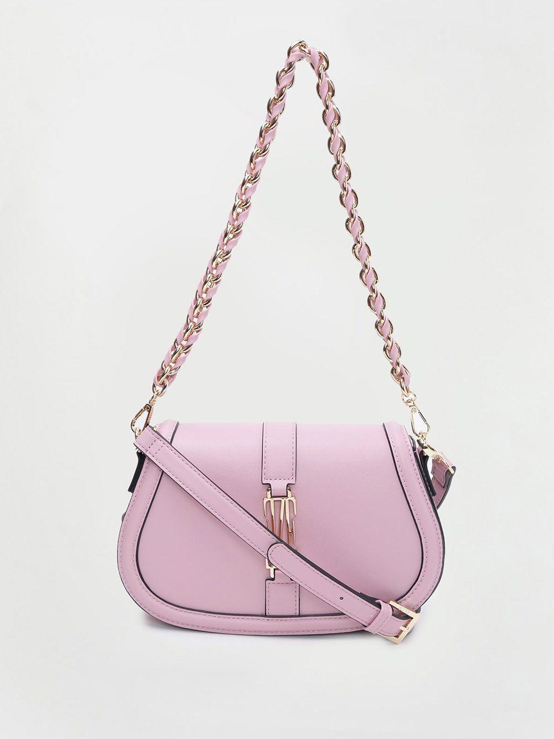 elle  embellished zip detail swagger shoulder bag